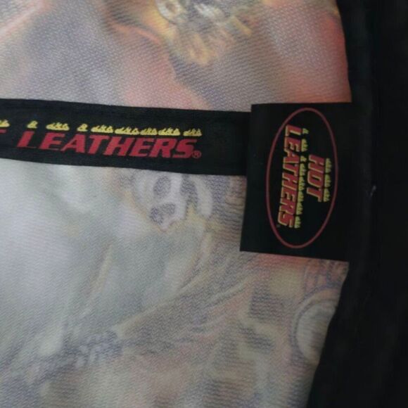 Y2K Sturgis All over print Biker Hat With Skull Hot Leather - Picture 7 of 8